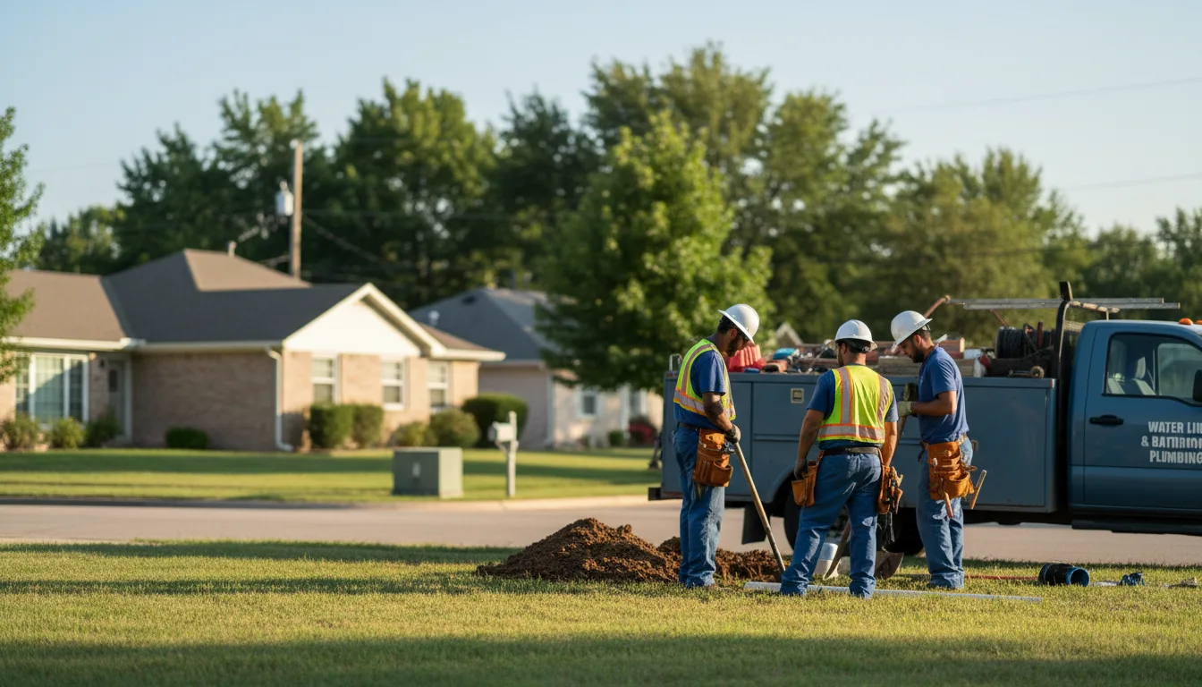 Residential water line and bathroom plumbing service in Brooklet, GA